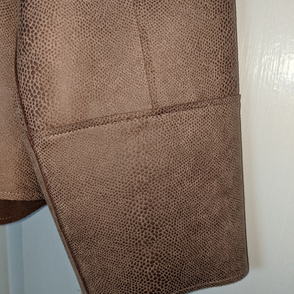Chico's Scuba Suede Jacket Desert Tan - Picture 7 of 13